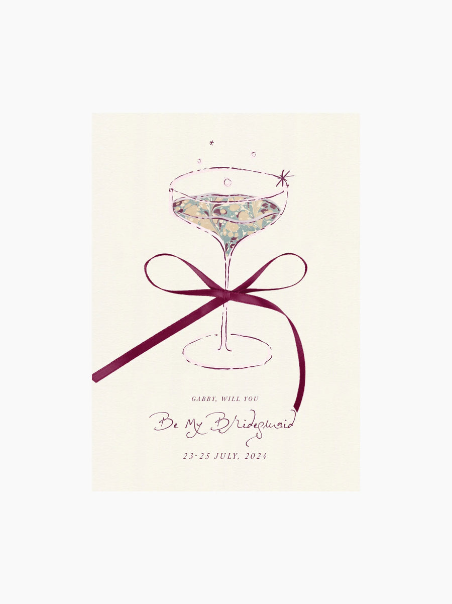 Purple Be My Bridesmaid Card