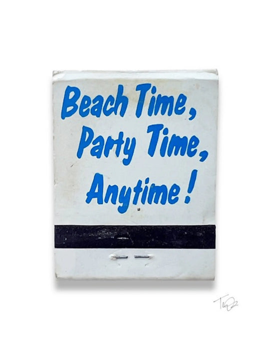 Beach Time Vintage Matchbook Print