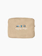 Personalised Beige Waffle Pouch