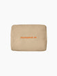 Personalised Beige Waffle Pouch