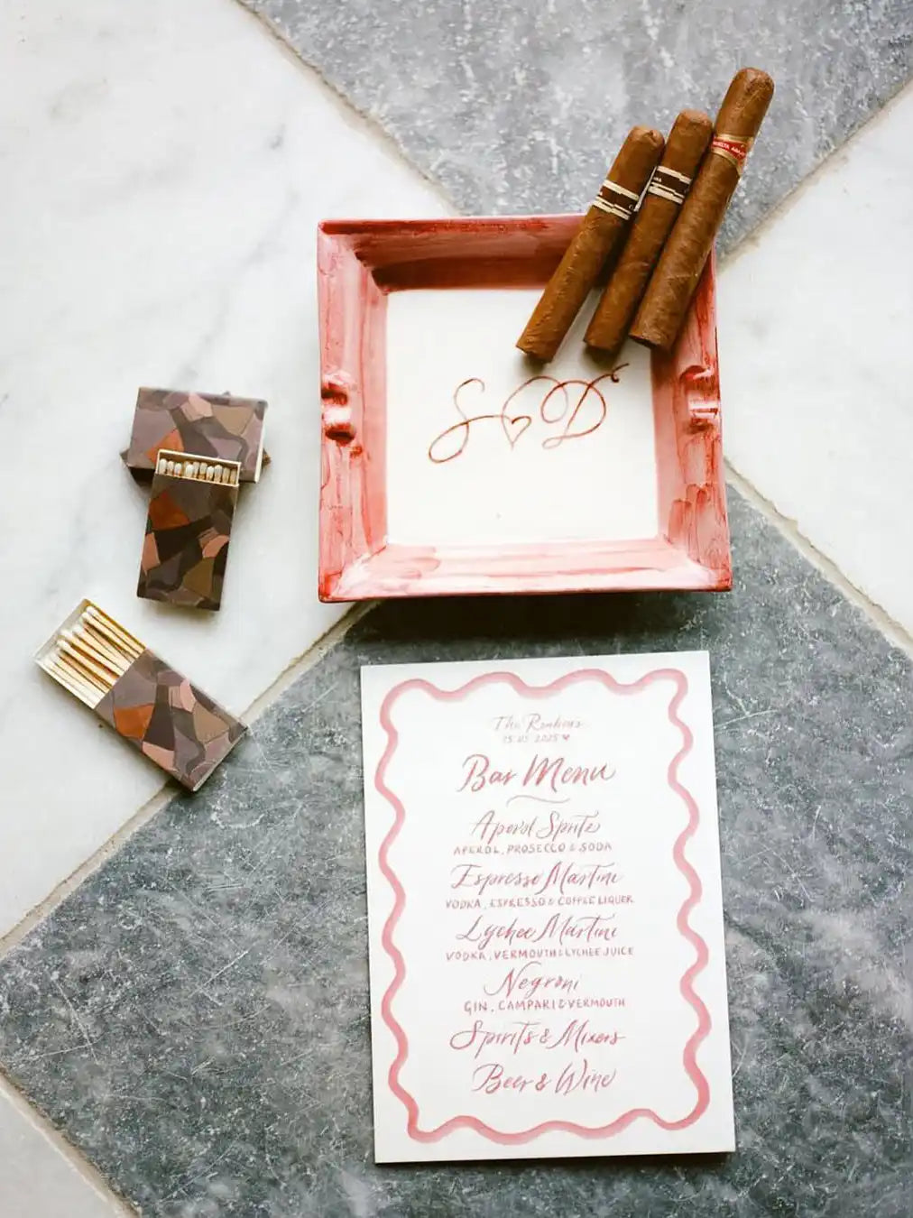 Wedding Initials Trinket Tray