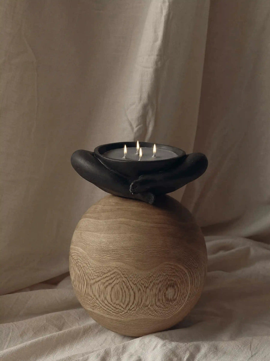Black Candle Sculpture
