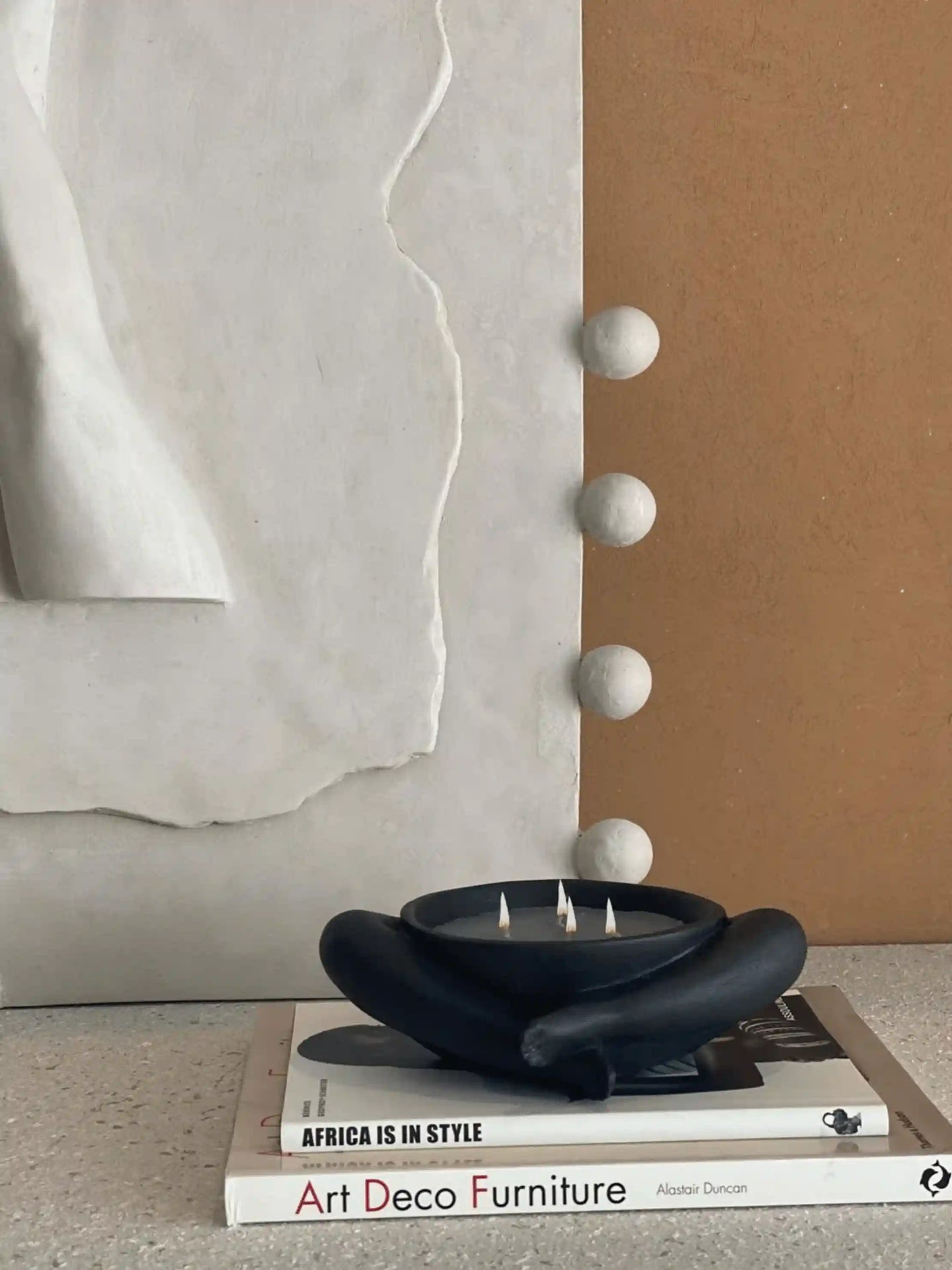 Black Candle Sculpture
