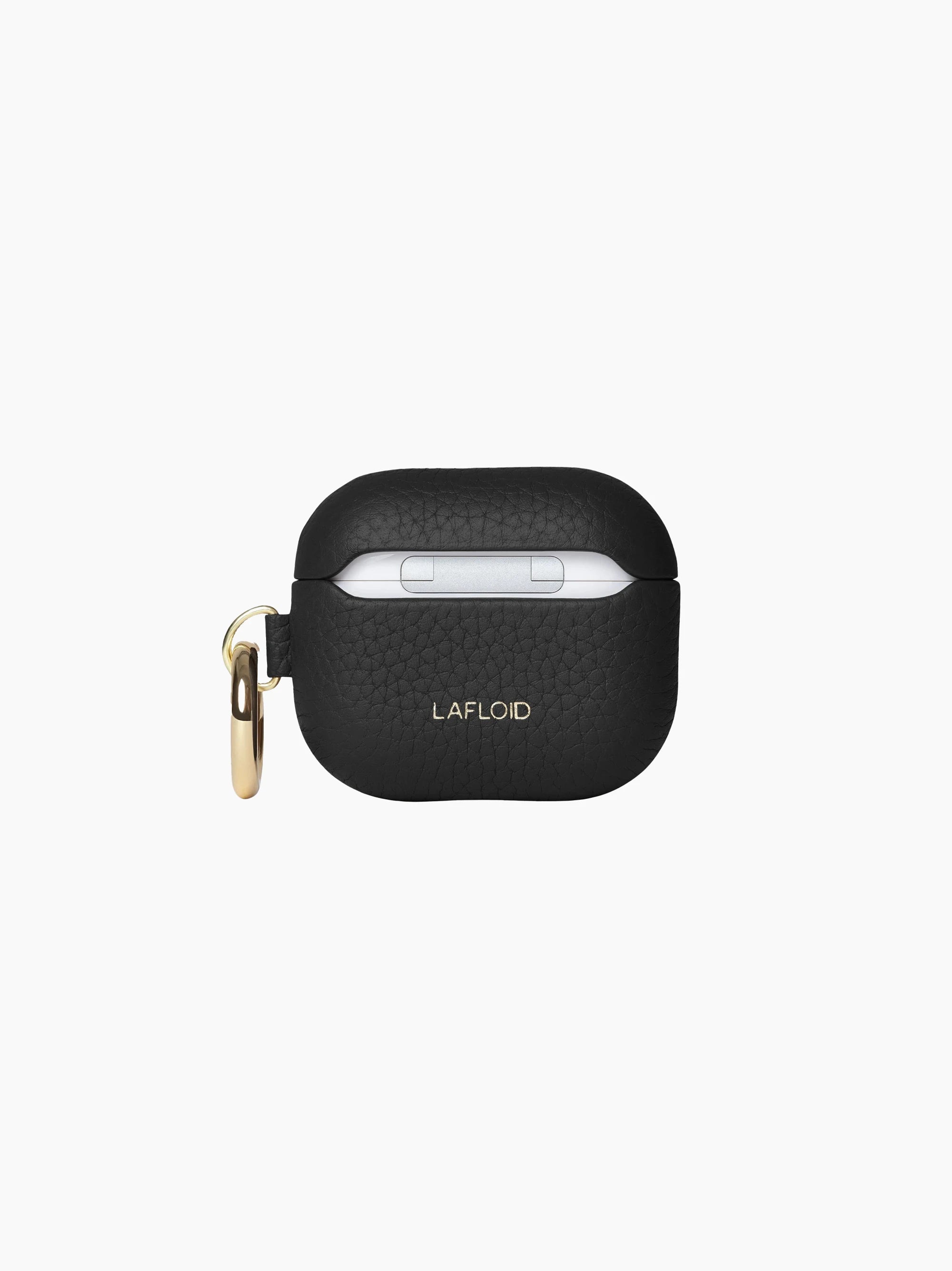 Black Leather Airpods Case