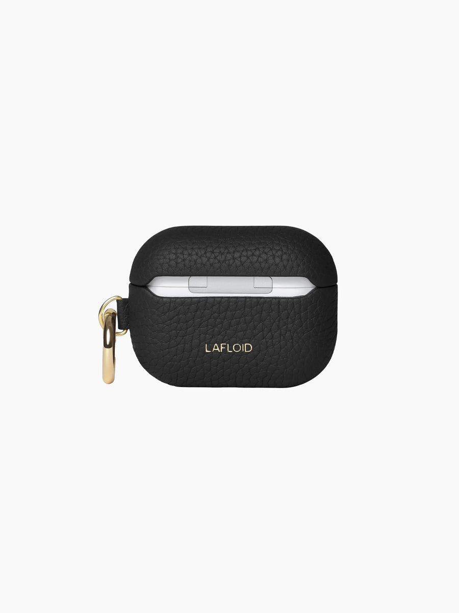 Black Leather Airpods Case
