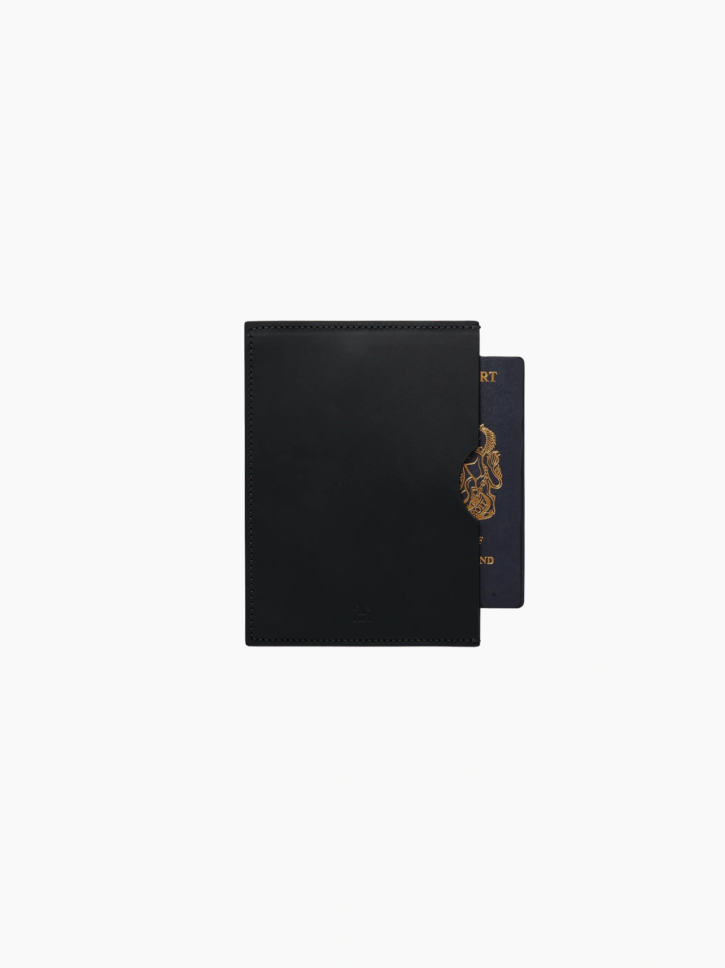 Black Leather Passport Holder