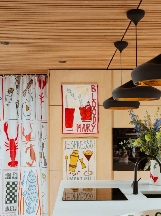 Bloody Mary Linen Tea Towel