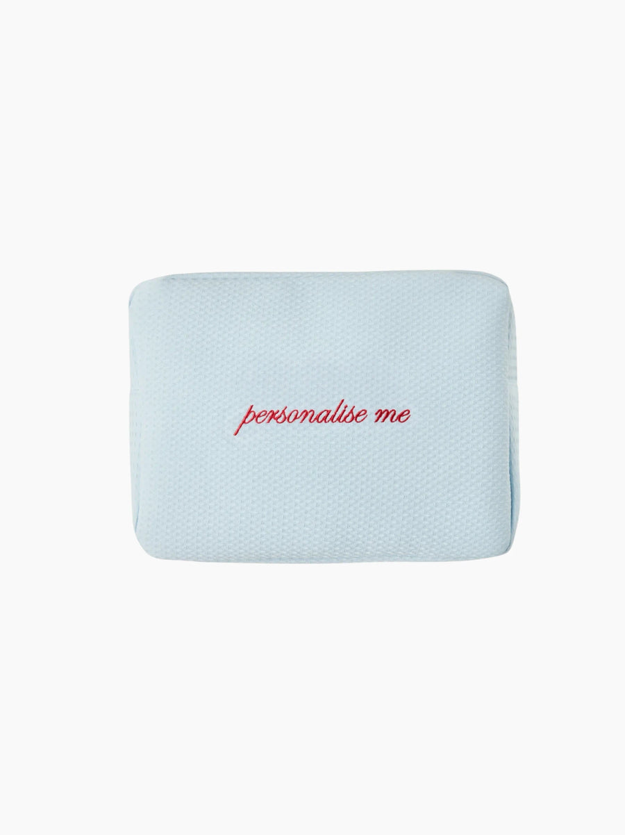 Personalised Blue Waffle Pouch