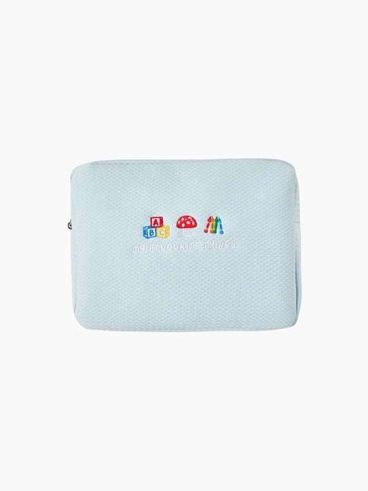 Personalised Blue Waffle Pouch