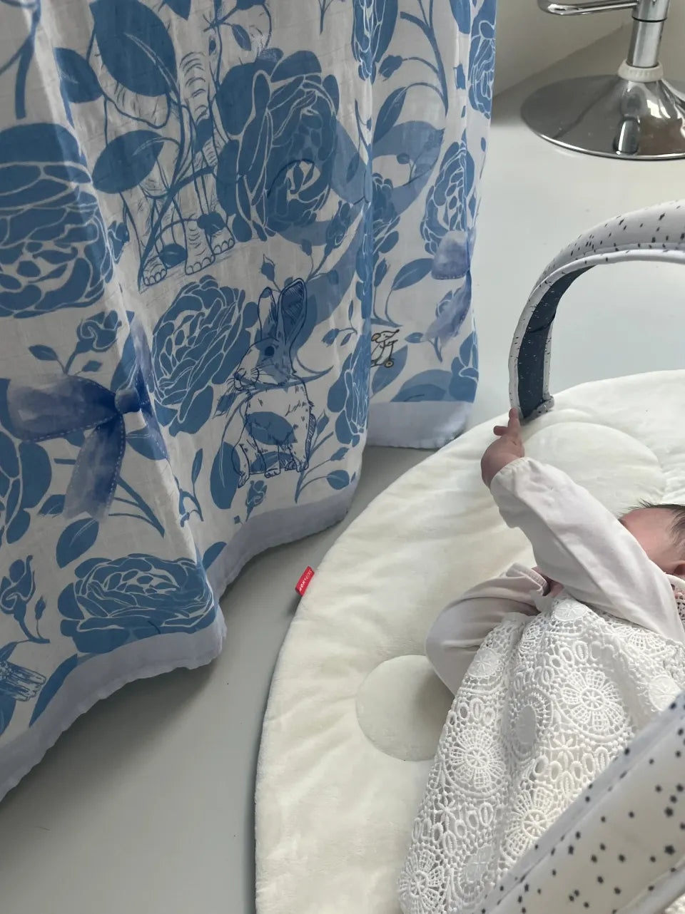 Born To Be Whimsical Blue Baby Swaddle