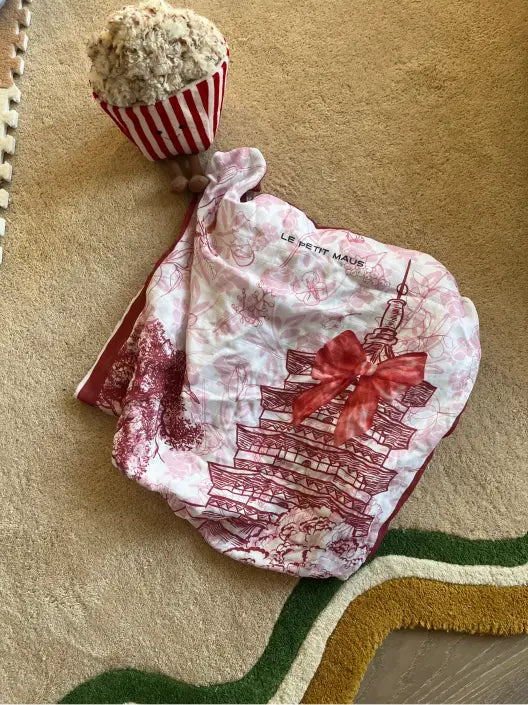 Born To Be Whimsical Red Baby Swaddle