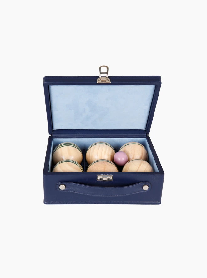Personalised Leather Boules Set