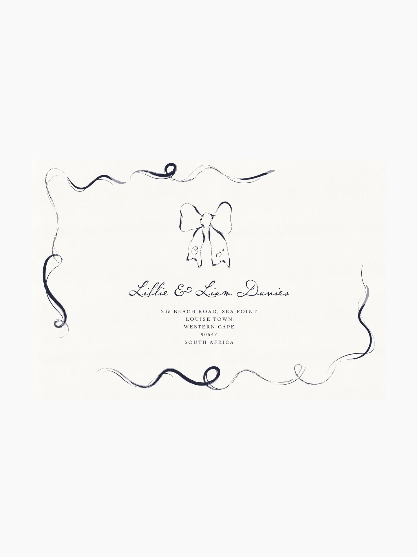 Bow Save The Date Wedding Cards