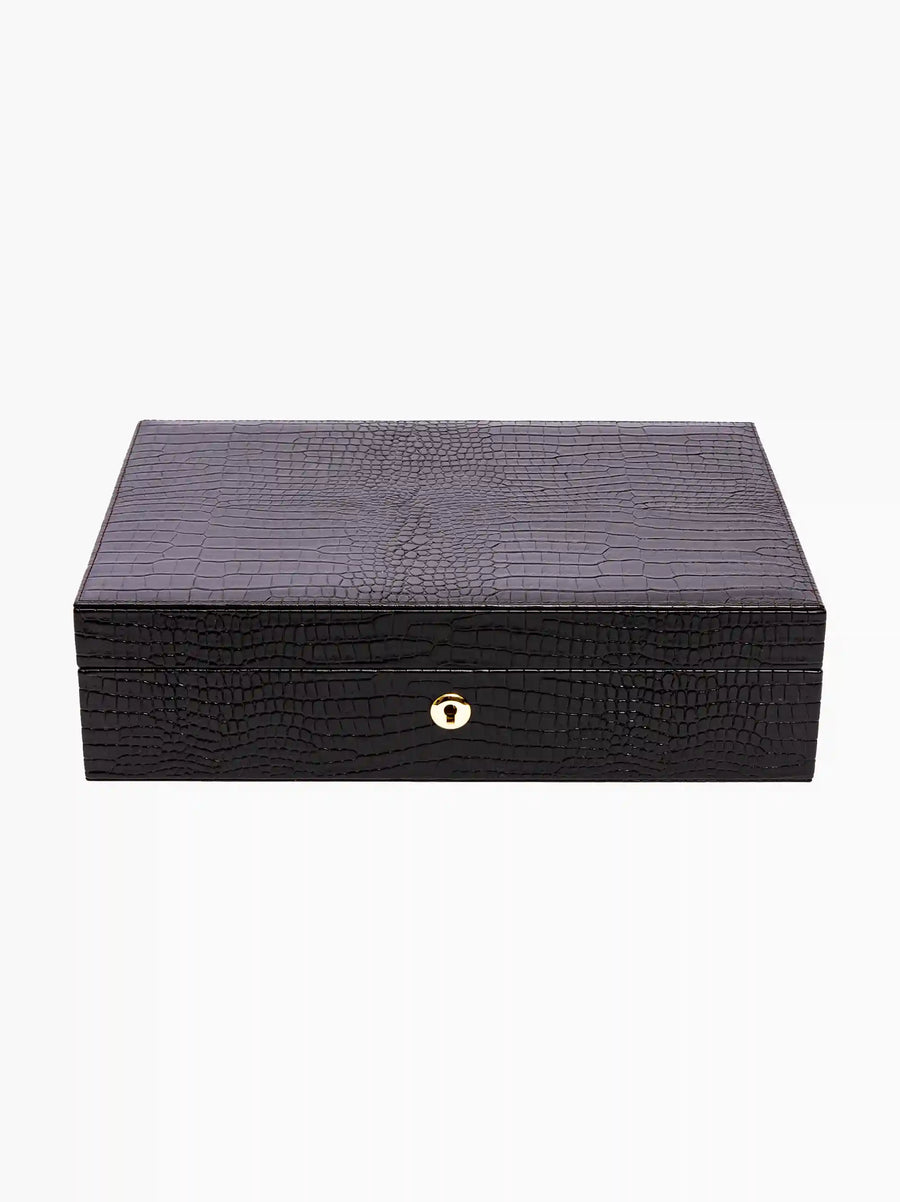 Brown Brompton Leather Ten-Piece Watch Box