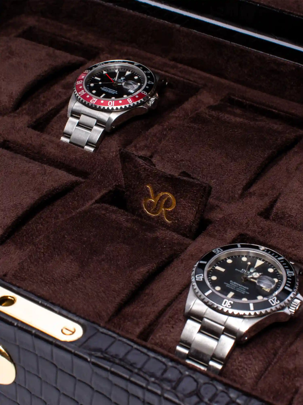Brown Brompton Leather Ten-Piece Watch Box