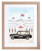 Personalised Black Cab of Buckingham Palace Kids Art Print