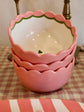 Bespoke Initial Scalloped Bowls Set of 4