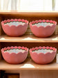 Bespoke Initial Scalloped Bowls Set of 4