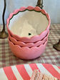 Bespoke Initial Scalloped Bowls Set of 4