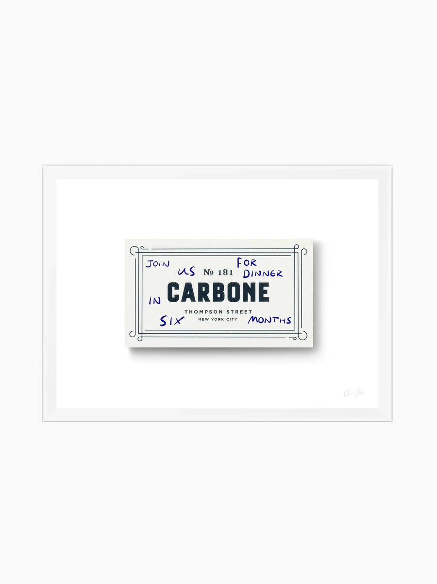 Card at Carbone i Framed Art Print