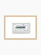 Card at Carbone i Framed Art Print