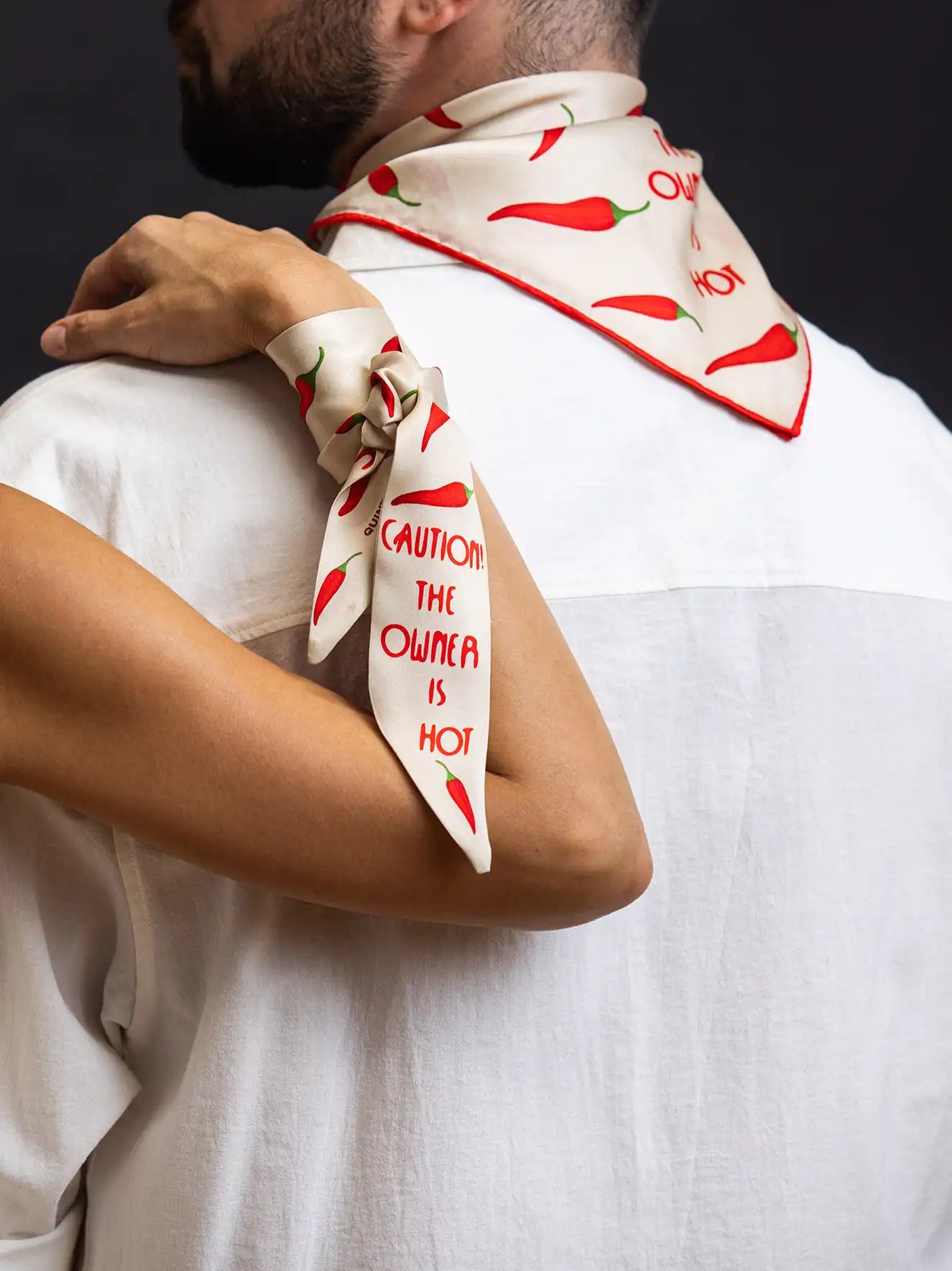 Caution The Owner Is Hot Pocket Square