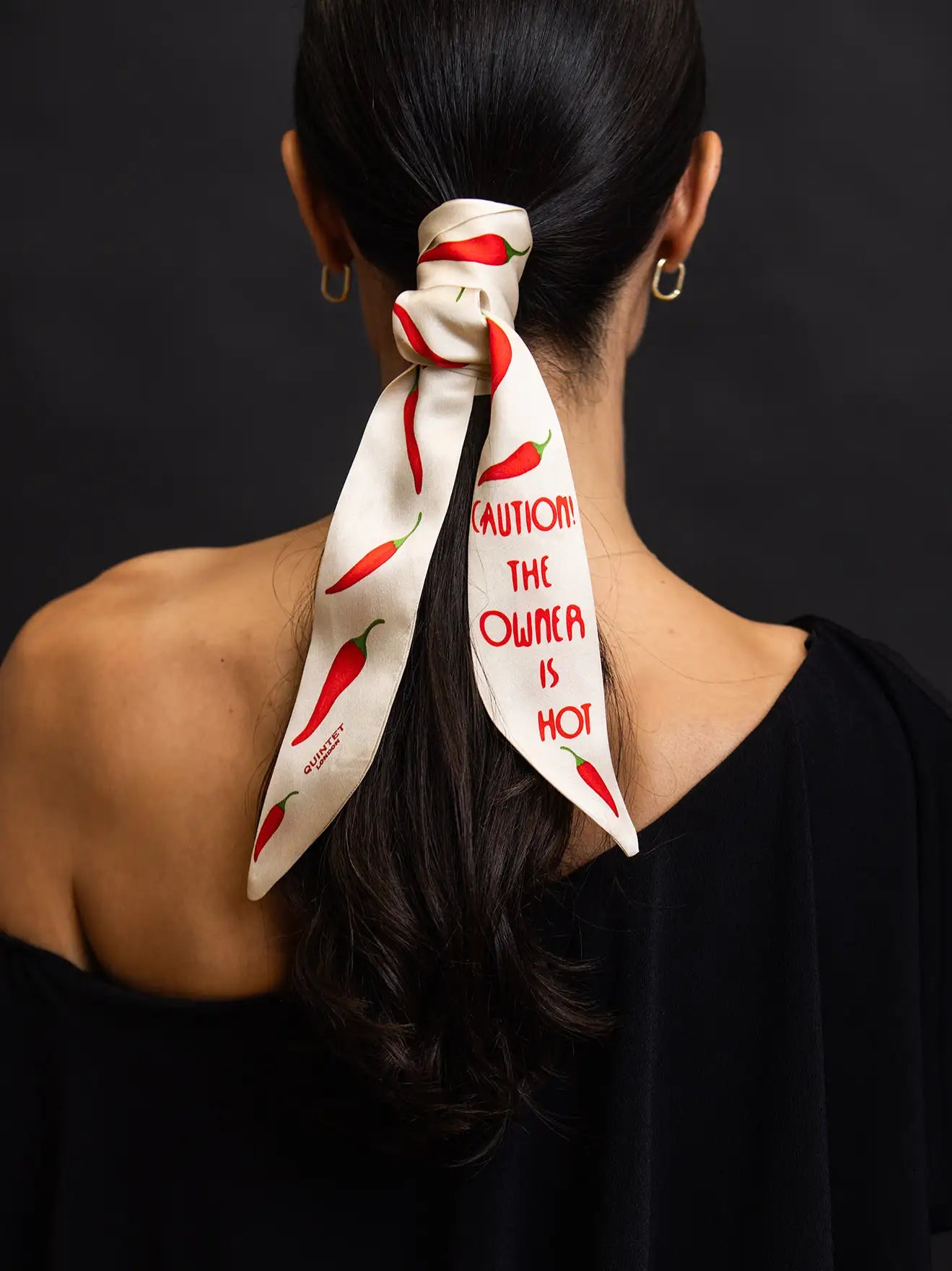 Caution The Owner Is Hot Ribbon Scarf