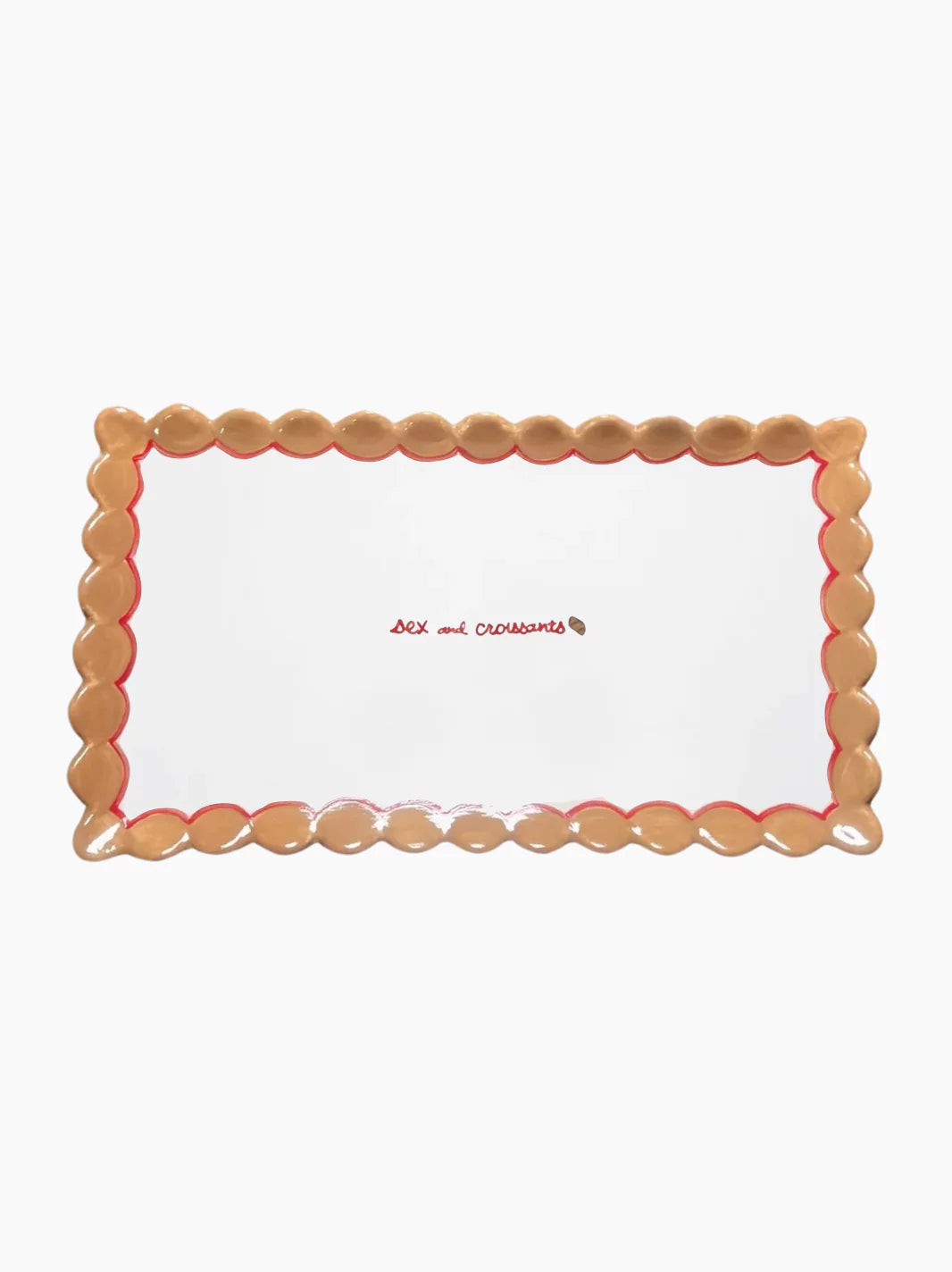 Sex And Croissants Scalloped Tray