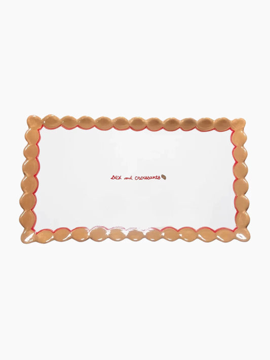 Sex And Croissants Scalloped Tray