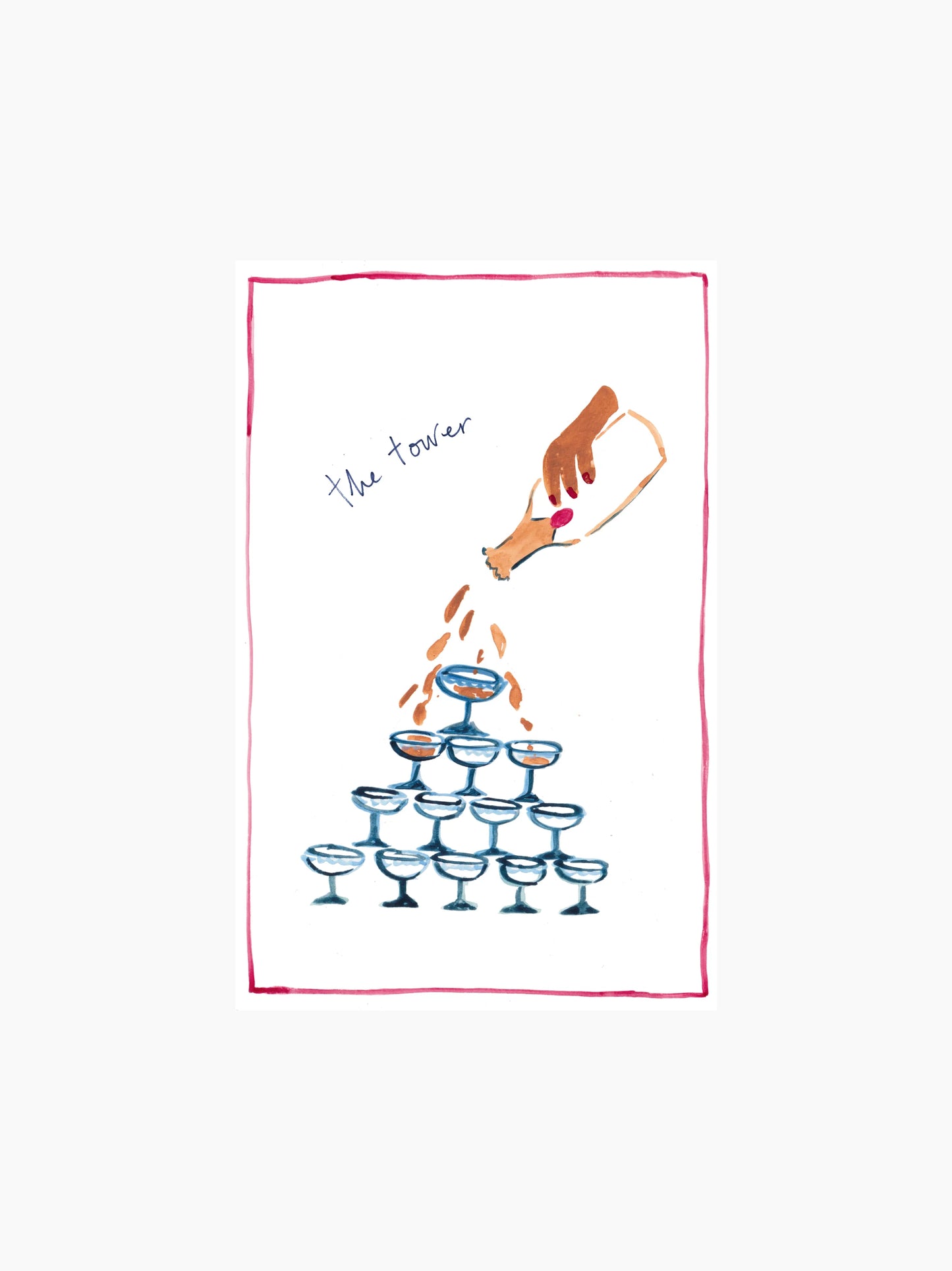 Champagne Tower Tea Towel