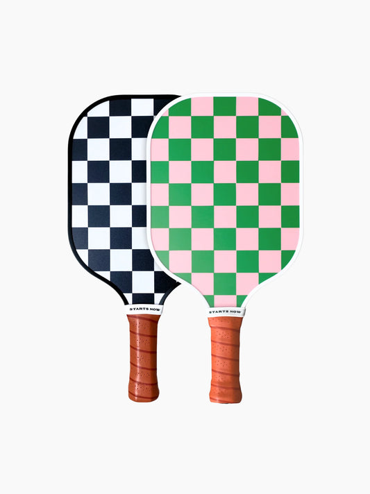 Checkered Pickleball Paddle Set