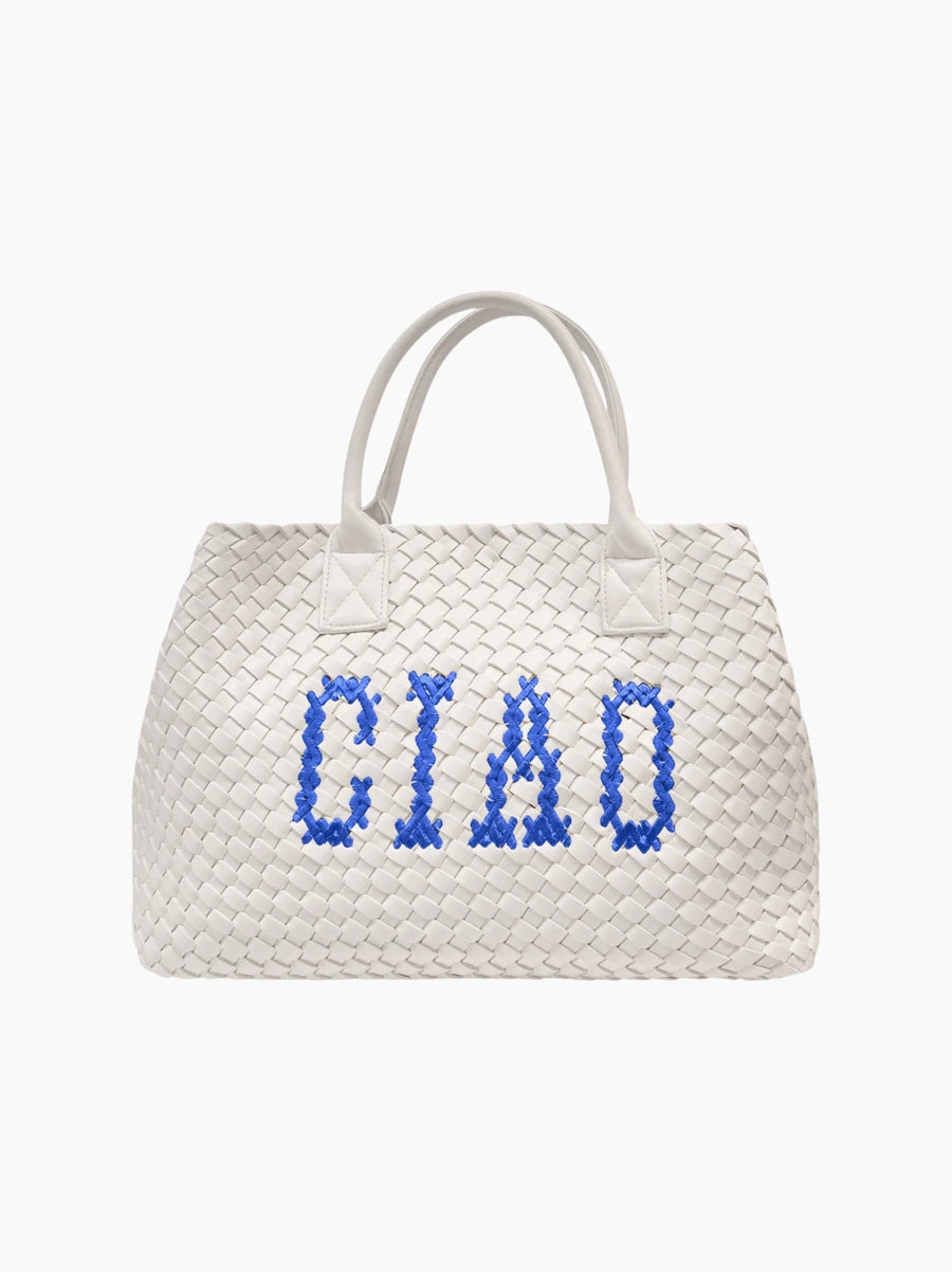Ciao Embroidered Woven Bag