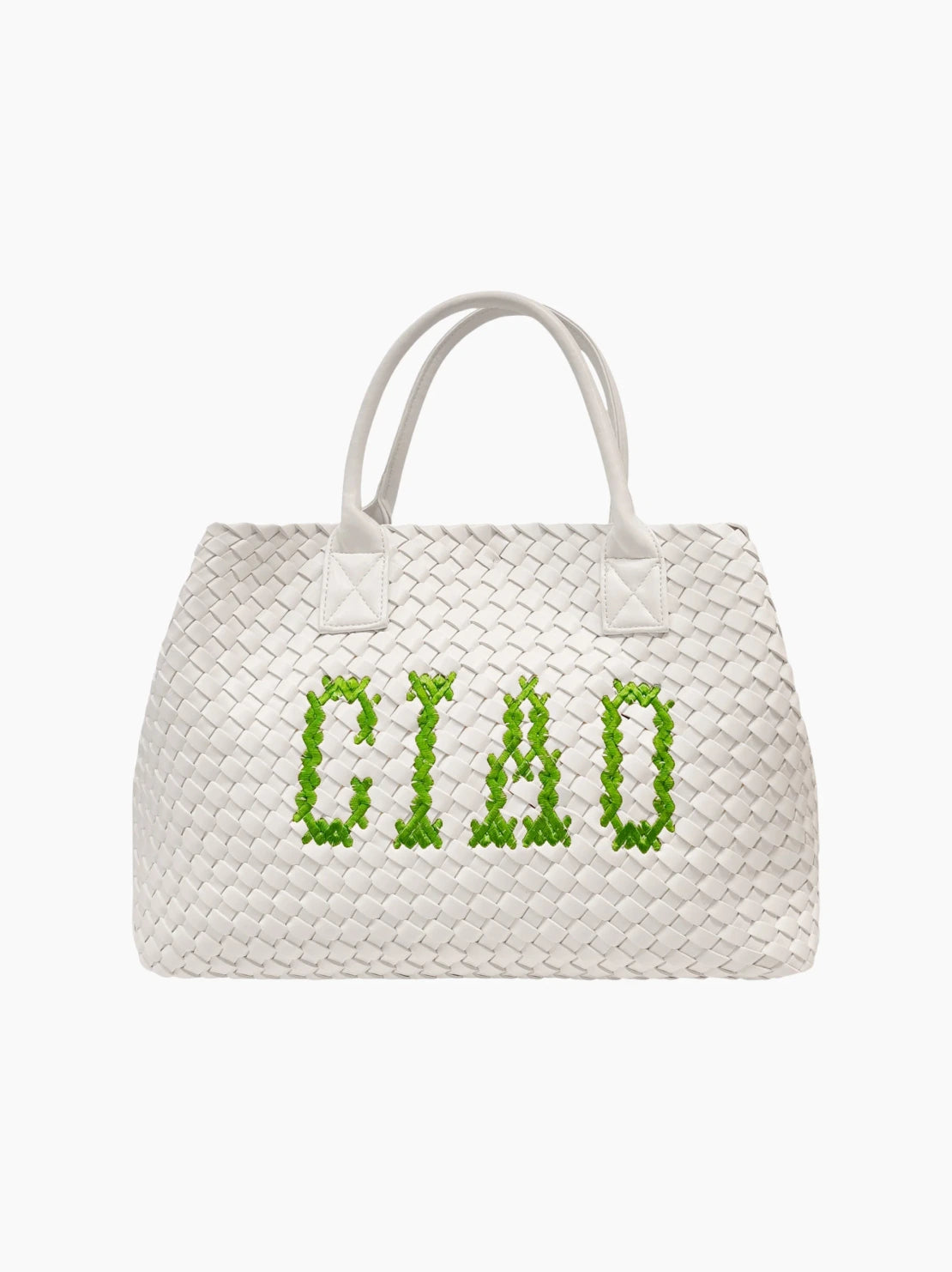 Ciao Embroidered Woven Bag