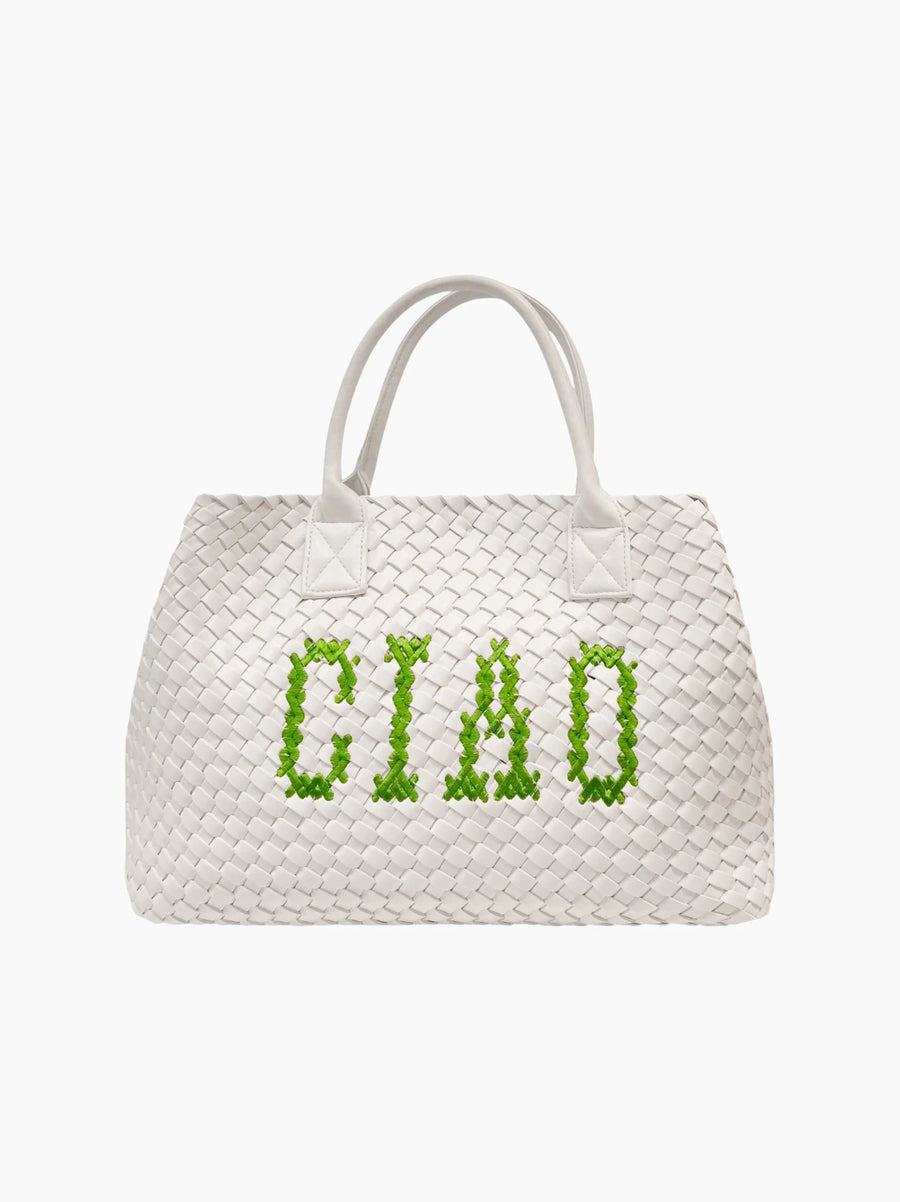 Ciao Embroidered Woven Bag