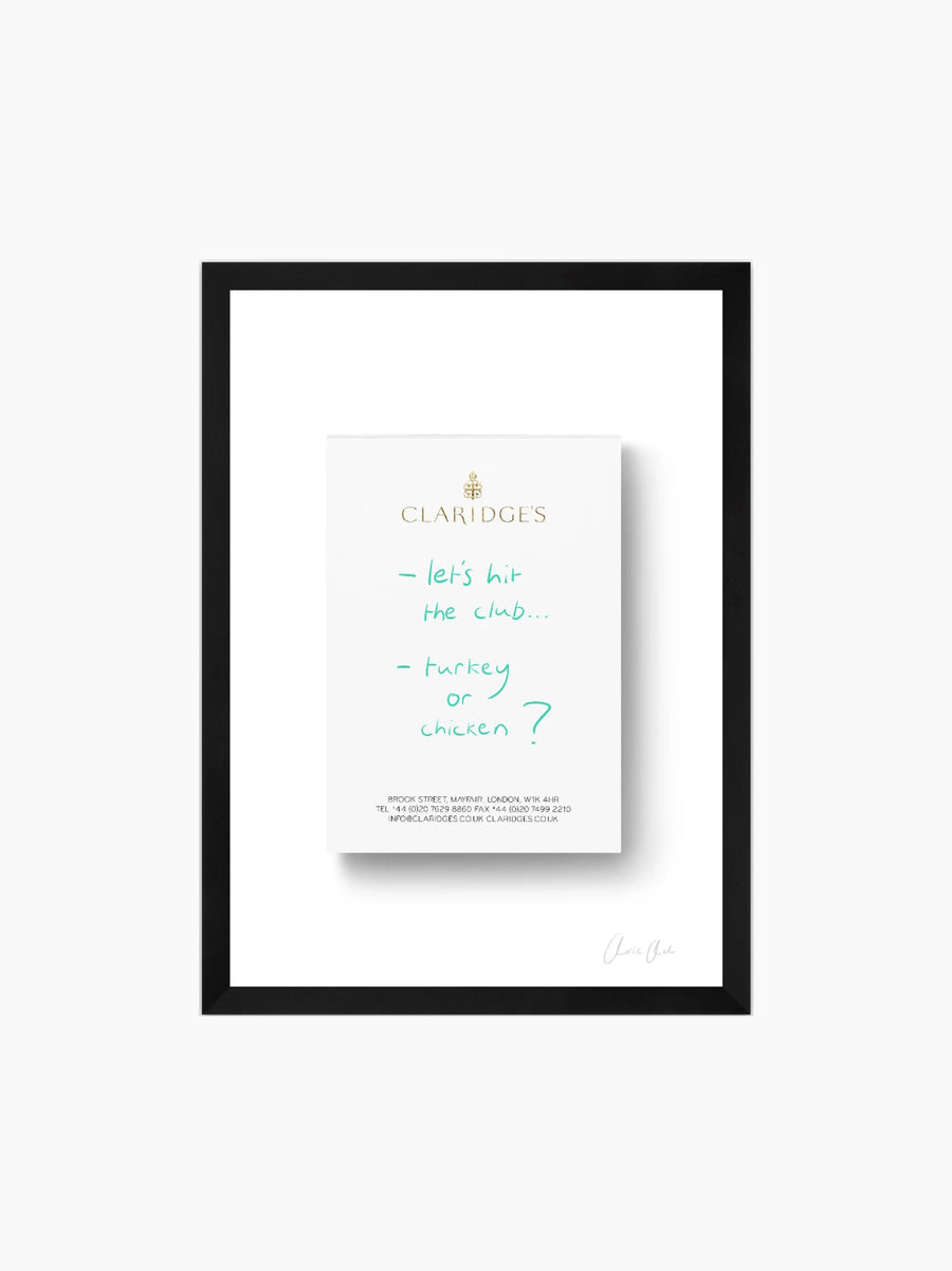 Notepad at Claridge's ii Framed Art Print