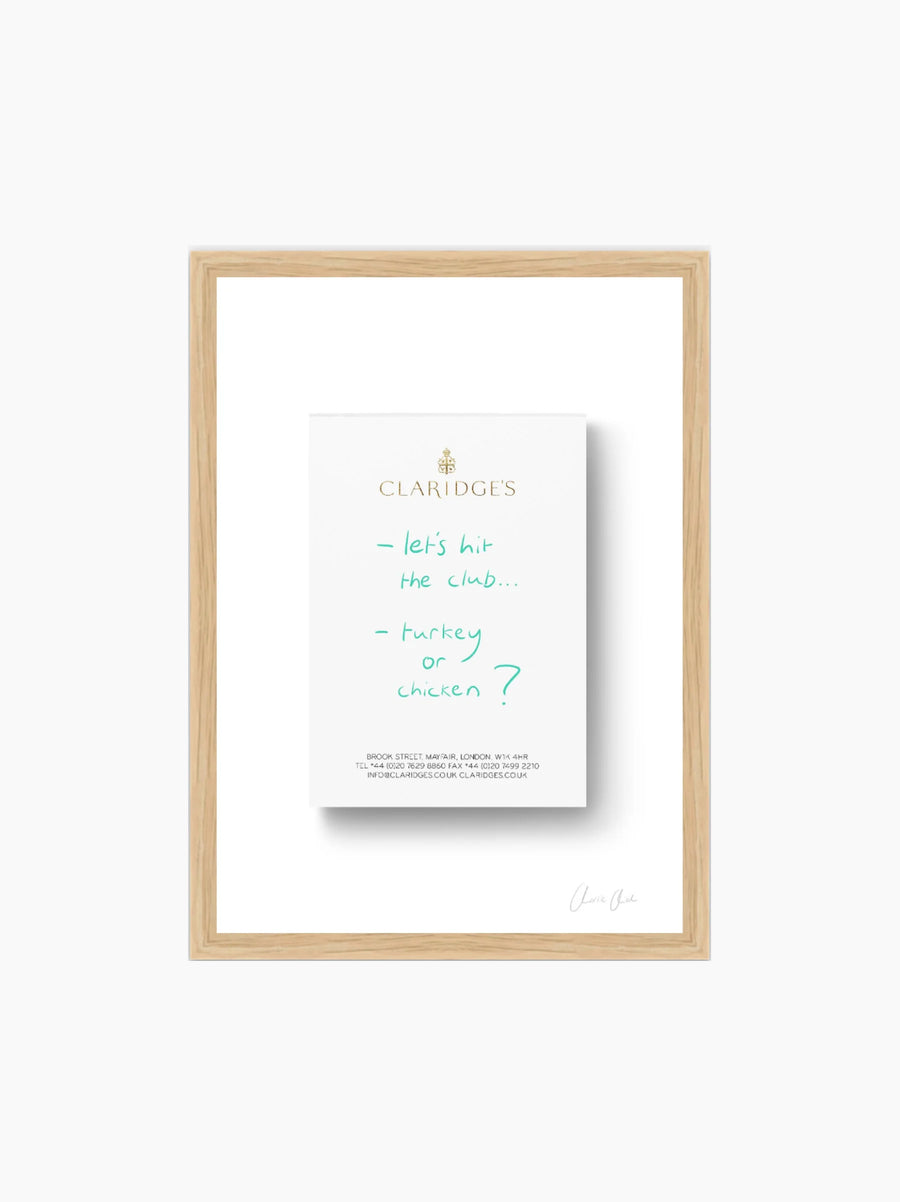 Notepad at Claridge's ii Framed Art Print