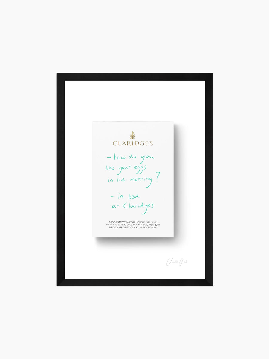 Notepad at Claridge's i Framed Art Print