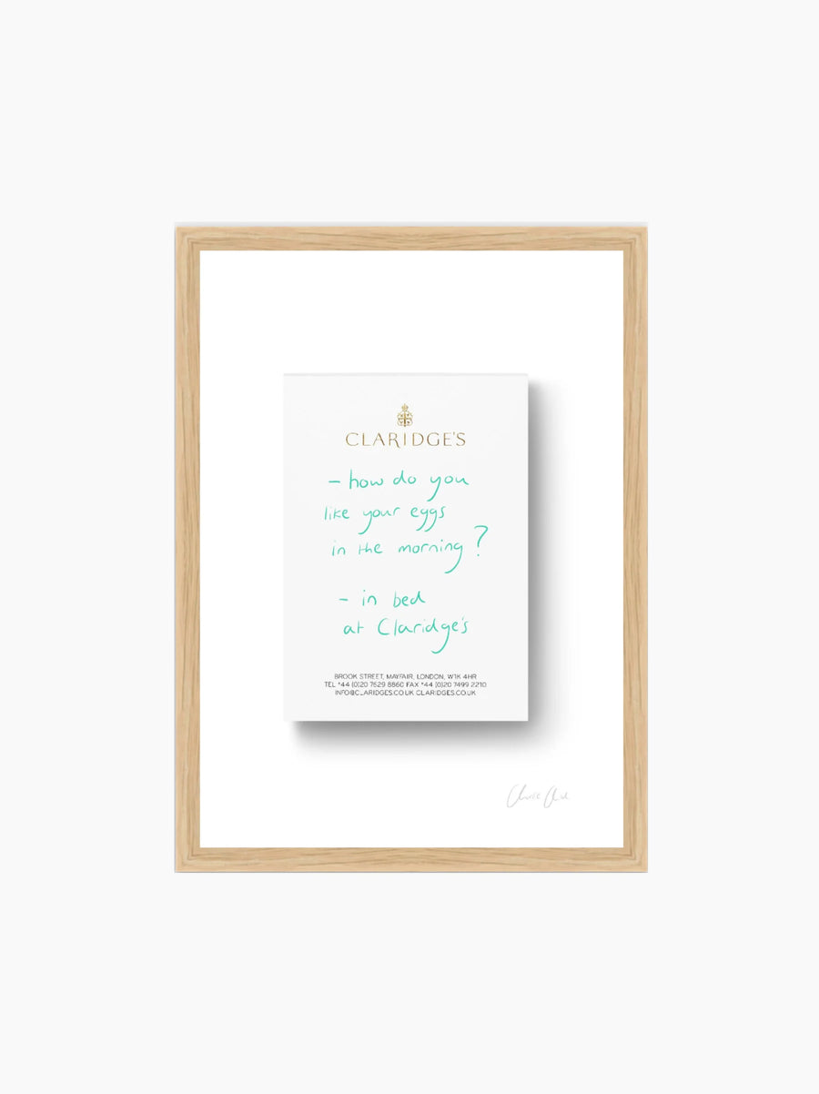 Notepad at Claridge's i Framed Art Print