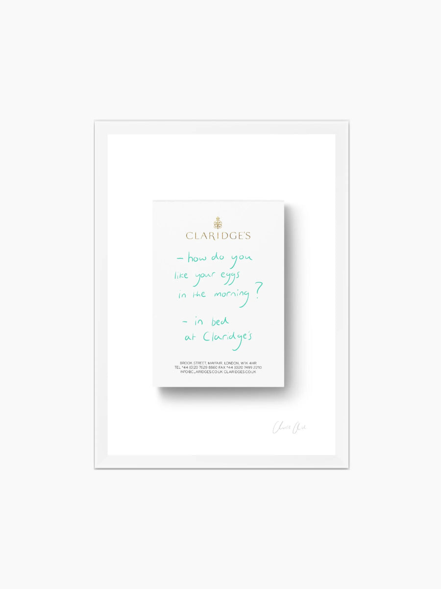 Notepad at Claridge's i Framed Art Print