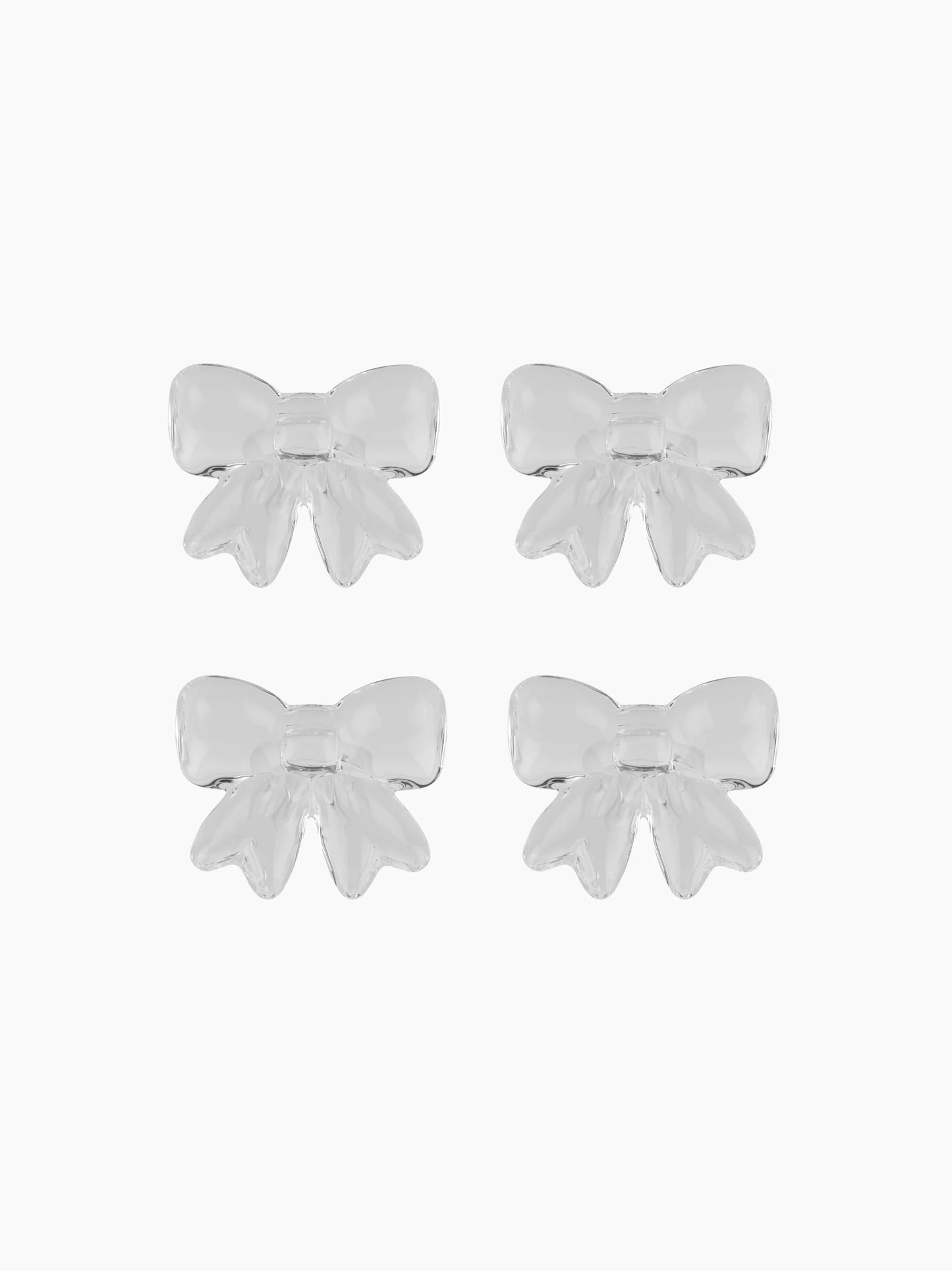 Bow Napkin Ring Clear Set of 4