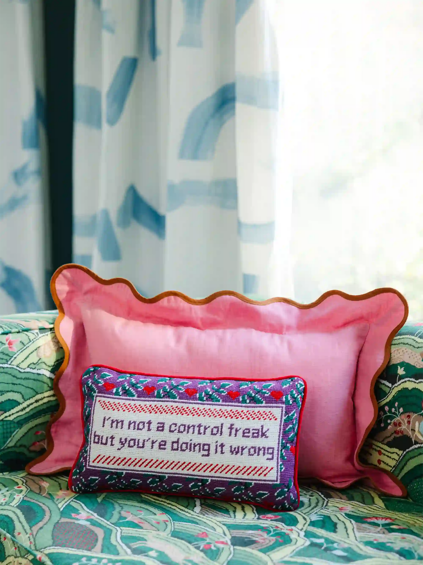 Control Freak Needlepoint Pillow