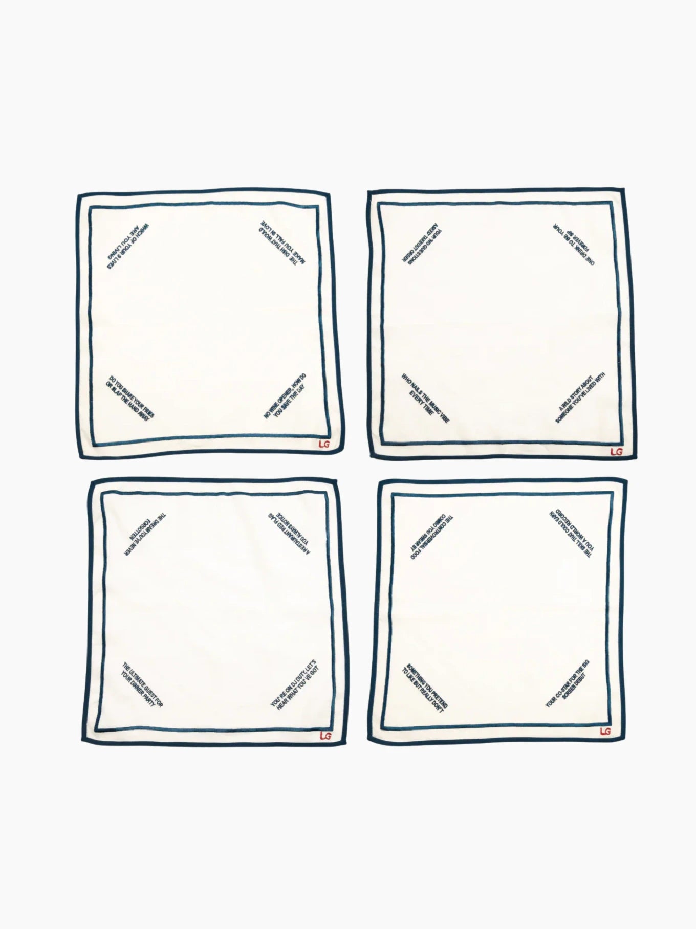 Conversation Starter Napkin Set of 4
