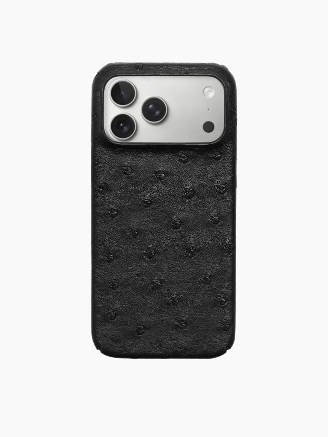 Black Ostrich iPhone Case
