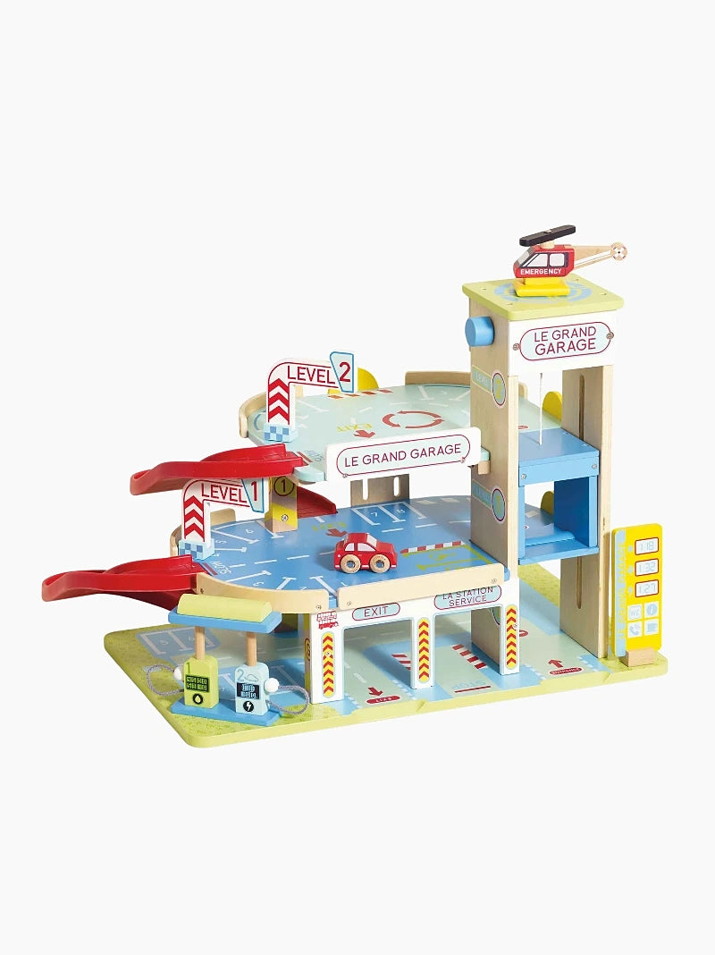 Le Grand Wooden Toy Car Garage