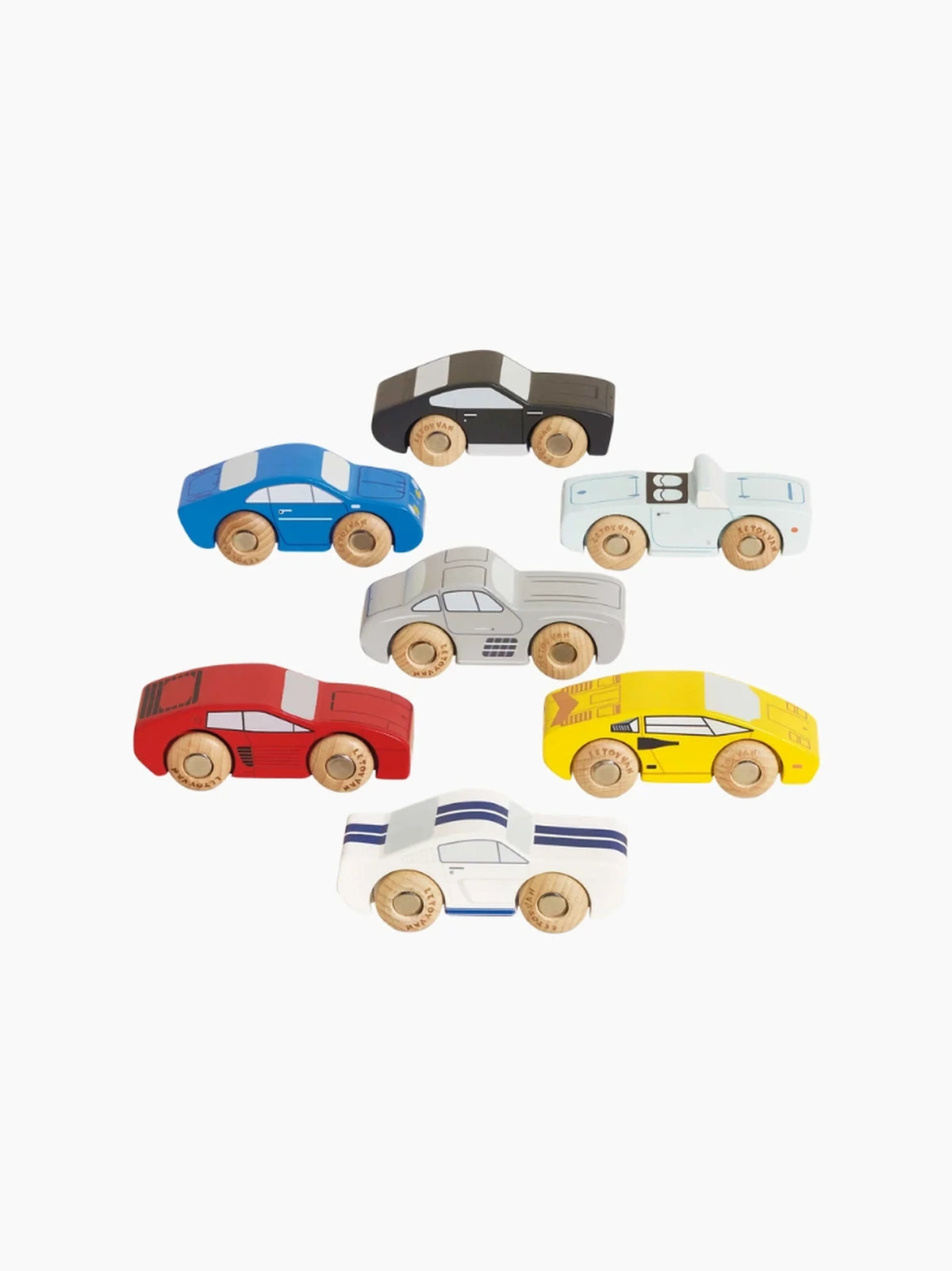 Classic Wooden Toy Sports Cars
