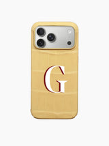Cornsilk Yellow Crocodile iPhone Case