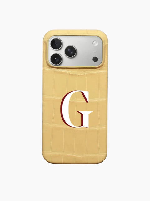 Cornsilk Yellow Crocodile iPhone Case