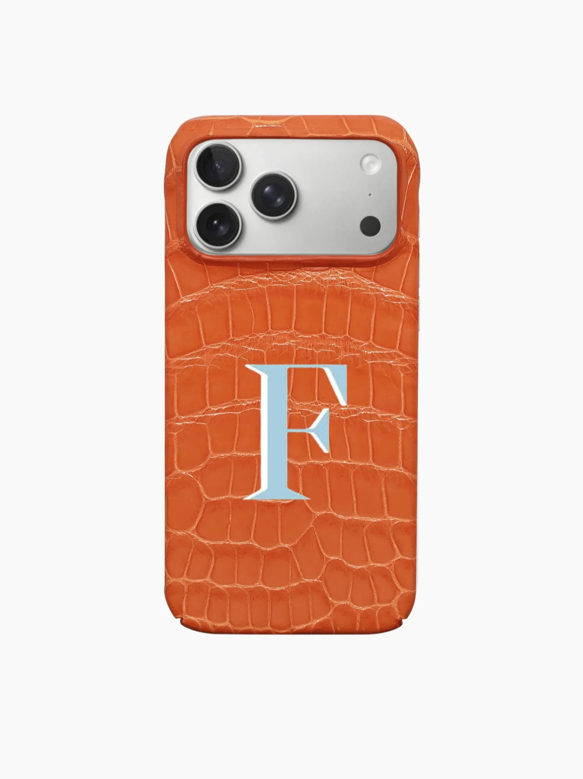 Tangerine Orange Crocodile iPhone Case