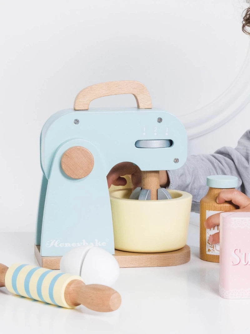 Wooden Baker’s Toy Mixer Set & Accessories