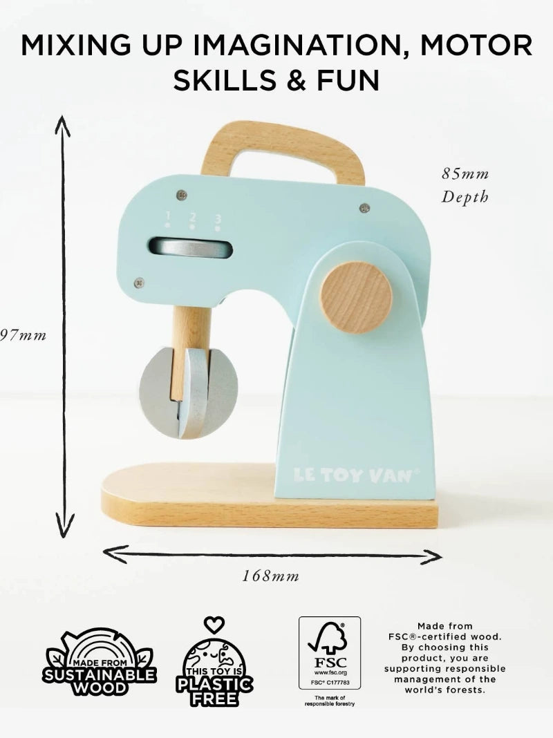 Wooden Baker’s Toy Mixer Set & Accessories